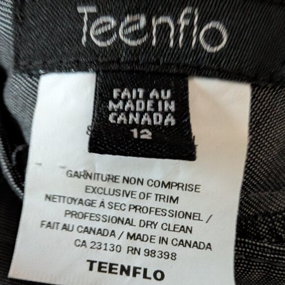 Teenflo (Judith & Charles) Vintage Wool Silk 2 Piece Suit Set Gray Size 12 - Picture 15 of 16